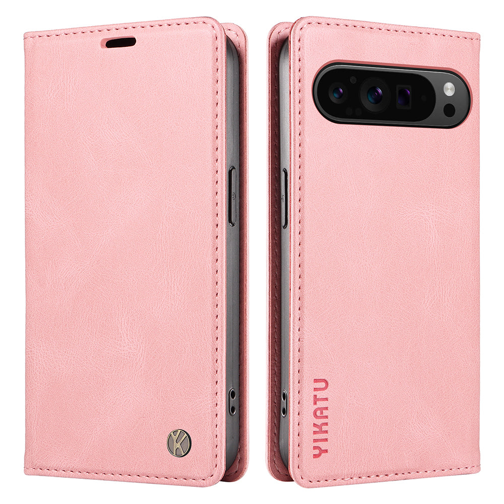 YIKATU YK-005 For Google Pixel 9 Pro Case Skin-touch Leather Card Slots Phone Cover YIKATU YK-005 For Google Pixel 9 Pro Case Skin-touch Leather Card Slots Phone Cover